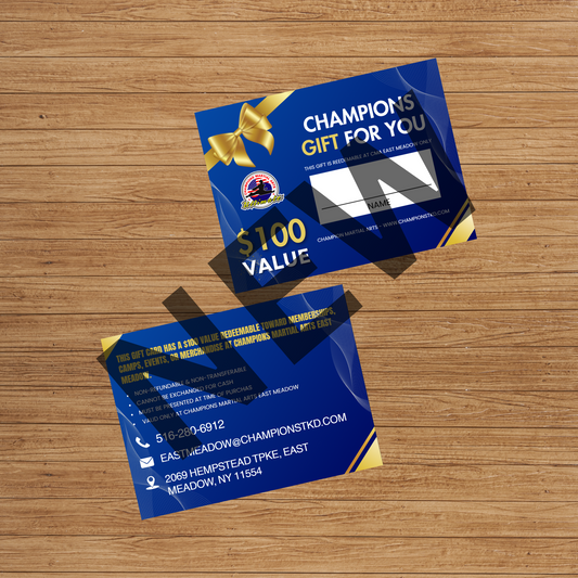 Champions Gift Cards 3x4 (100)